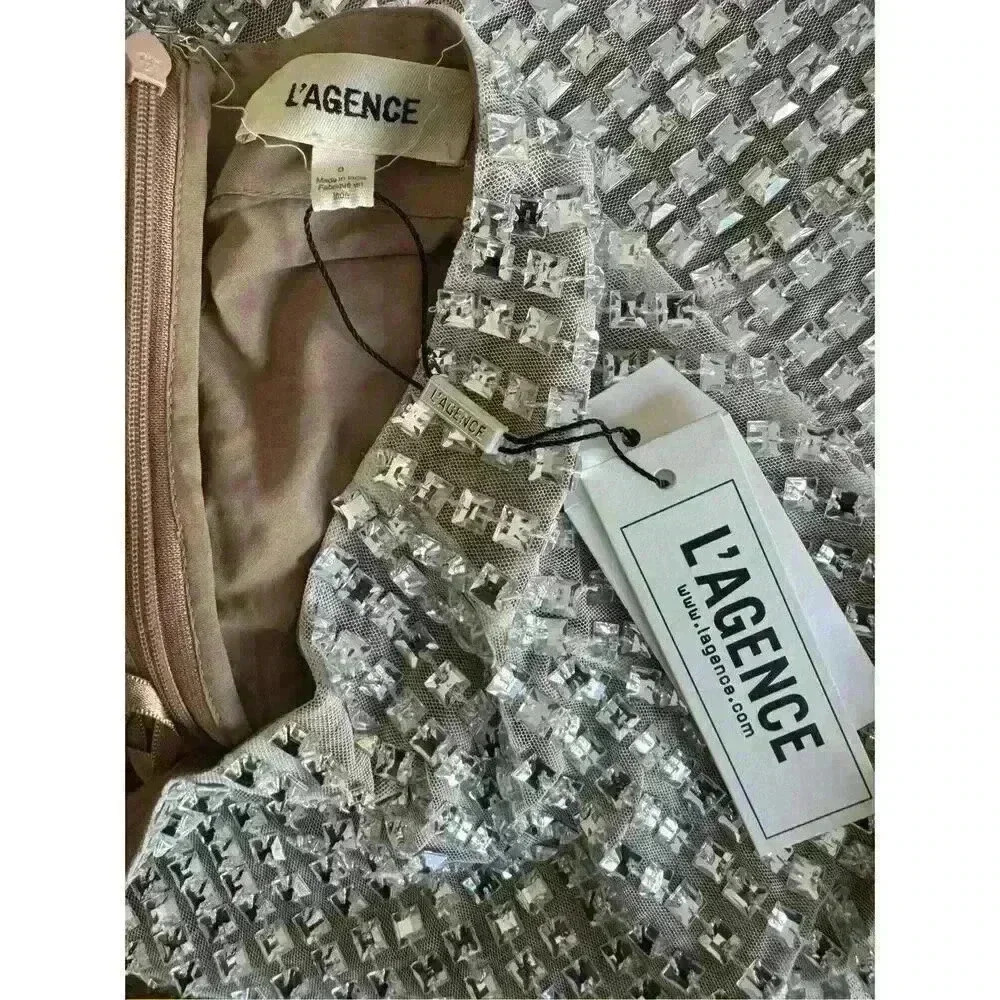 L’Agence Mavi Crystal Embellished Sz 0 Retails $1,050 - Picture 6 of 7